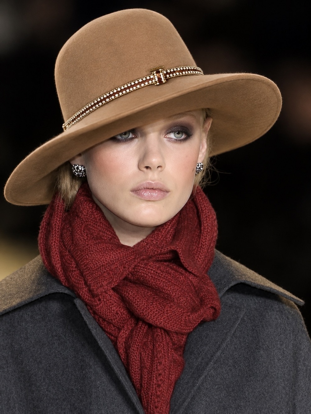 Adora 100% Wool Tan Fedora Hat with Designer Trim | One Size